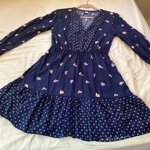 Old Navy size small navy blue floral dress